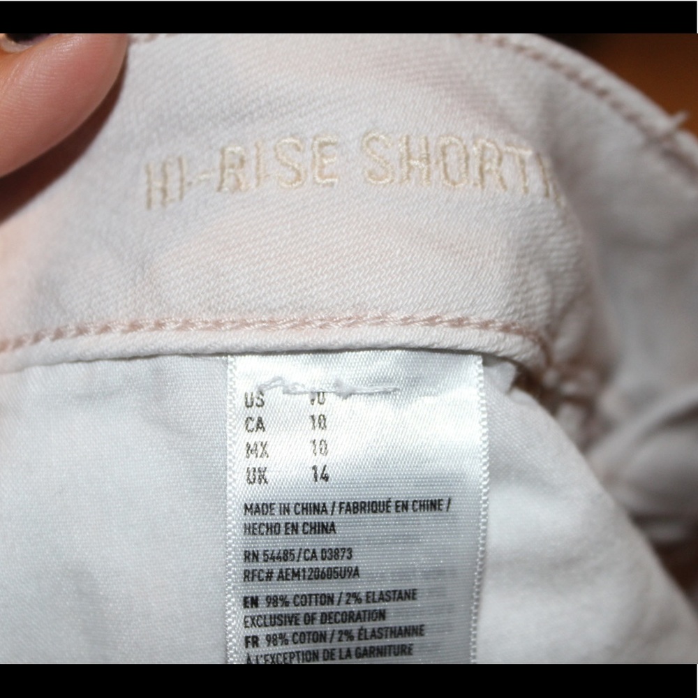 High-Rise Off-White Shorts