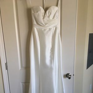 Ivory formal floor-length dress, David's Bridal