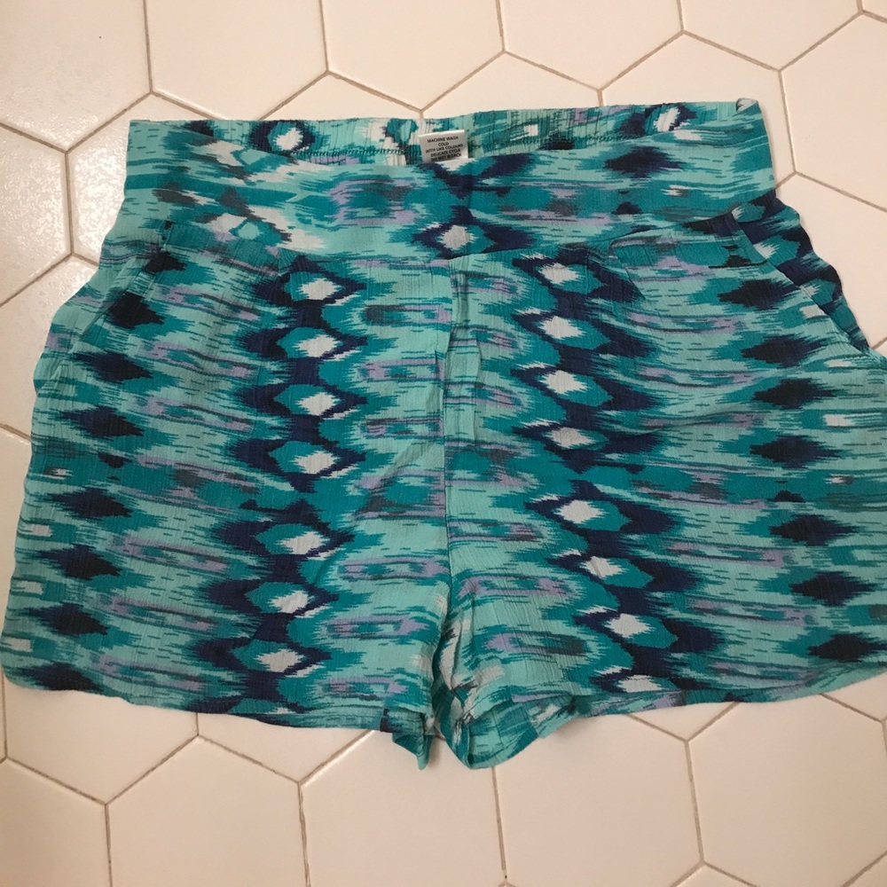Tie dye-like shorts