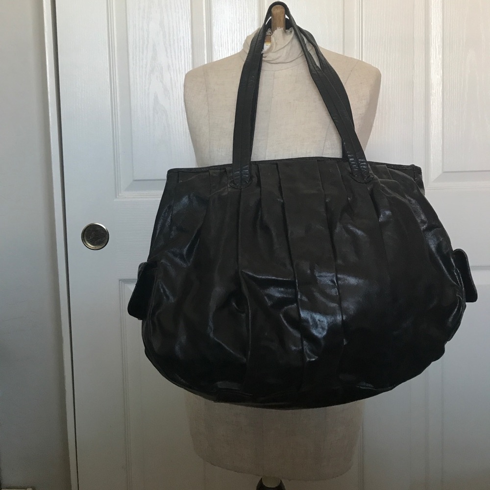Sigrid Olsen black leather handbag