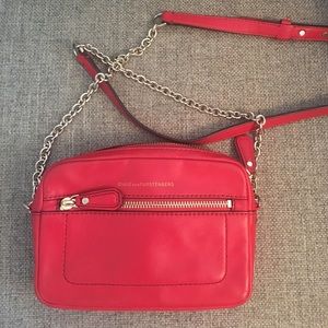 DVF Two Tone Red Crossbody Bag