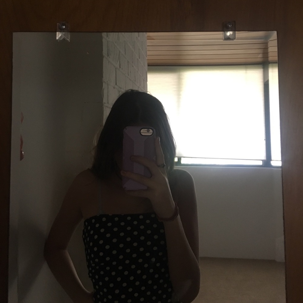polka dot tube top