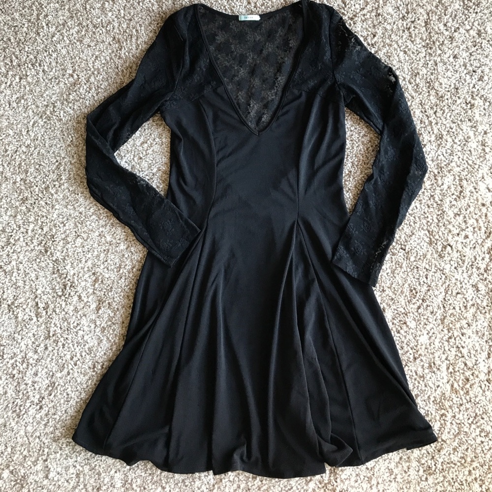 Plunging Lace Swing Dress (size s)