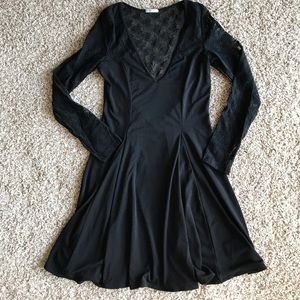 Plunging Lace Swing Dress (size s)