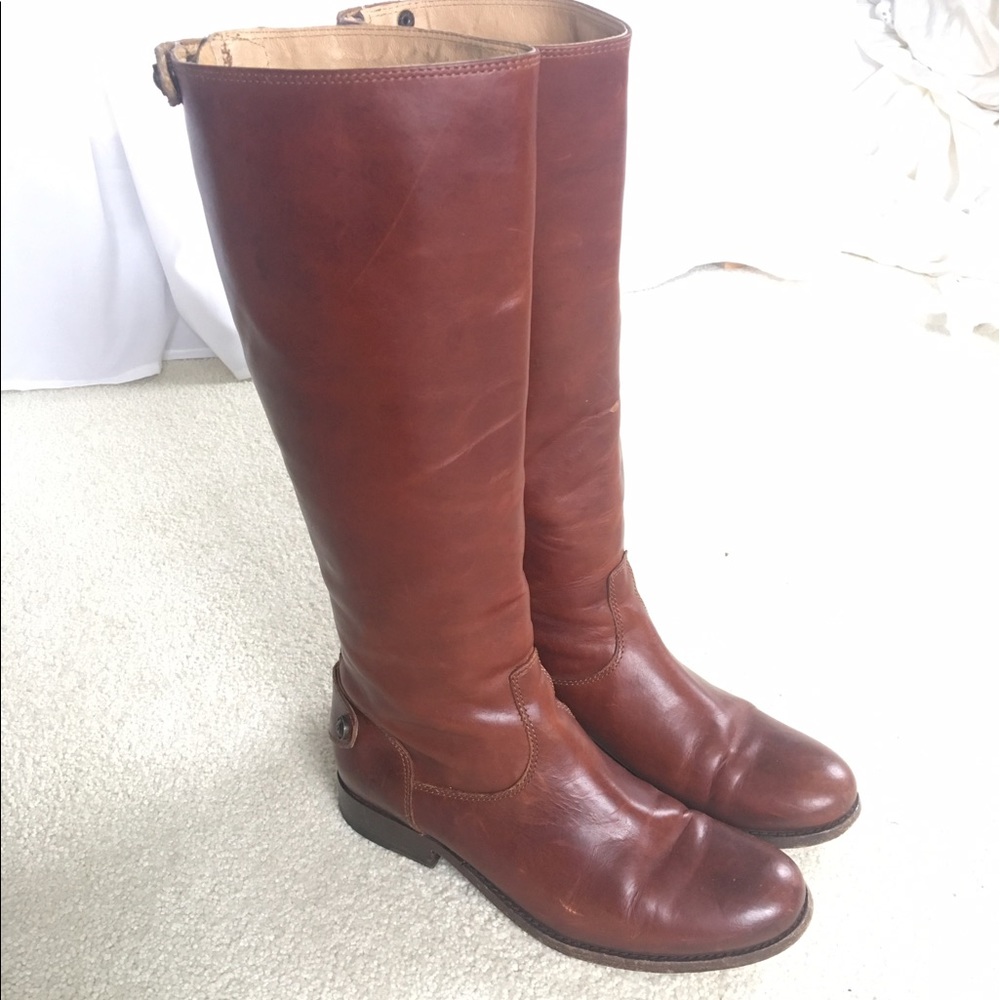 SOLD Melissa button back zip Frye boots