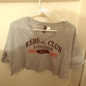 Gray t shirt!! Crop top