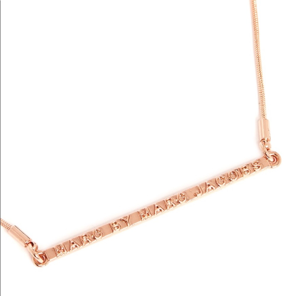 MARC By Marc Jacobs Rose Gold Logo Necklace