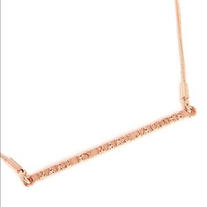 MARC By Marc Jacobs Rose Gold Logo Necklace