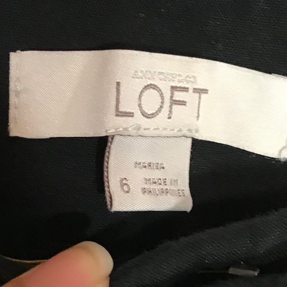 Loft Black Marisa Skinny Ankle Pants - Picture 7 of 8