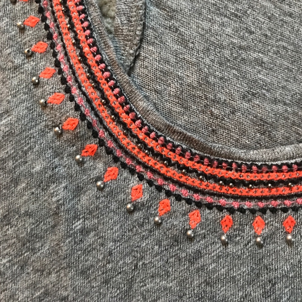 J. Crew gray beaded racerback tank top