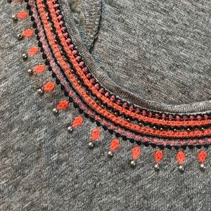 J. Crew gray beaded racerback tank top