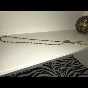 Gold, silver & black sparkly necklace