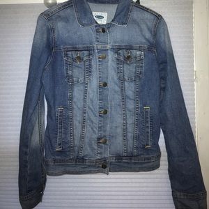 medium washed denim jacket