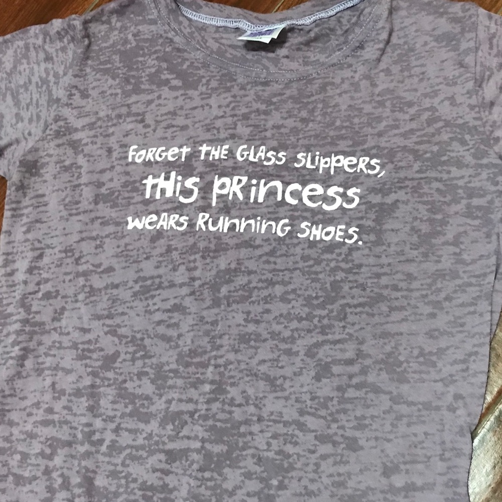 One more mile burnt out tee.
