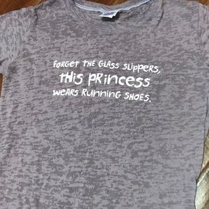 One more mile burnt out tee.