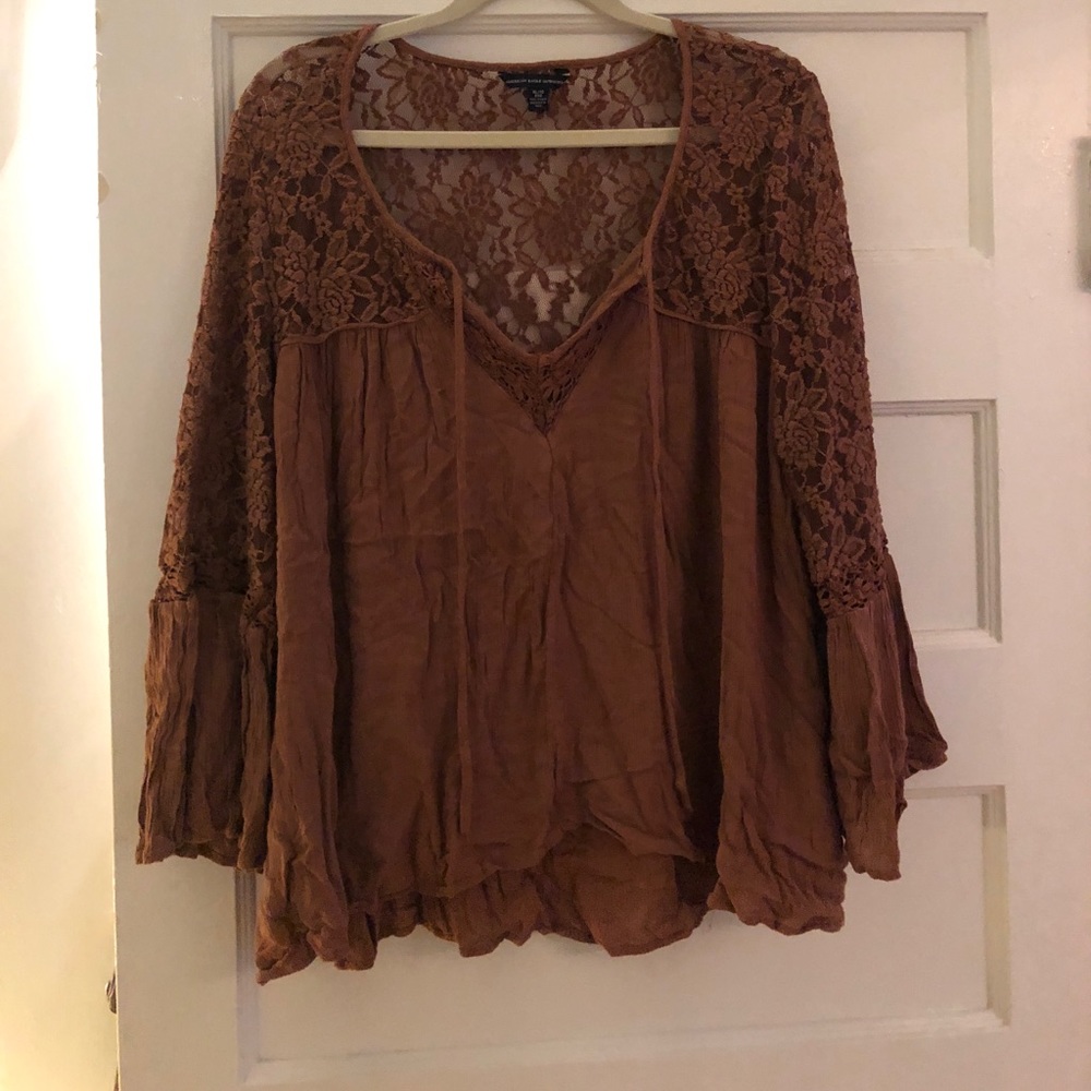 Flowy Carmel colored top