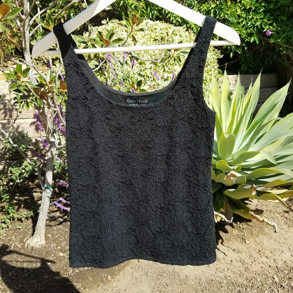 WHBM black lacey tank S
