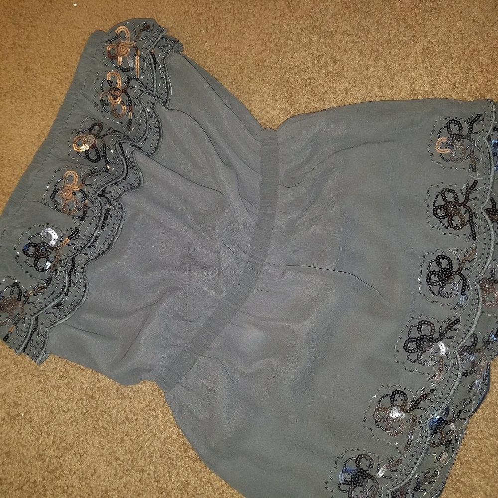 Sparkly sequined tube top