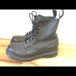 Black floral Dr. Martens, size 8