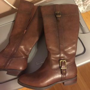 Brown express riding boots