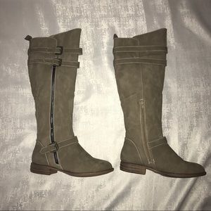 Cathy Jean Taupe Riding Boot - 8