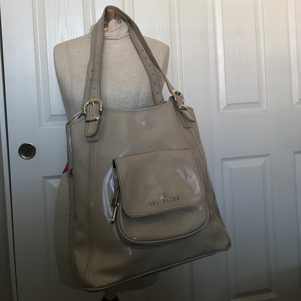 Ted baker cream patent leather handbag
