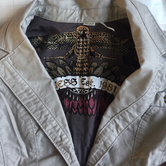 GUESS AVIATOR KHAKI BLAZER - Picture 4 of 5