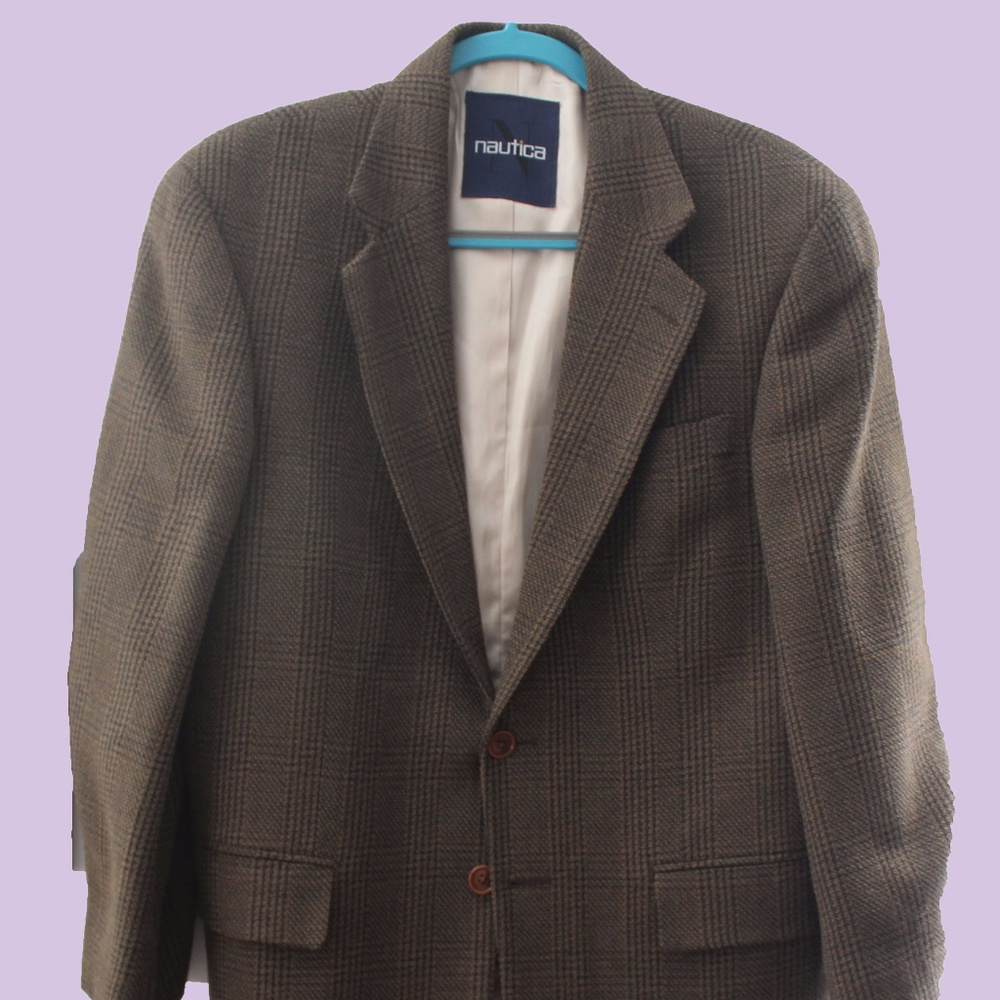 Nautica Mens Wool Blazer Jacket