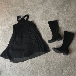 Black chiffon dress
