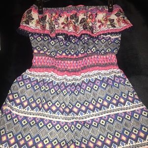 Multi color romper size xsmall worn once