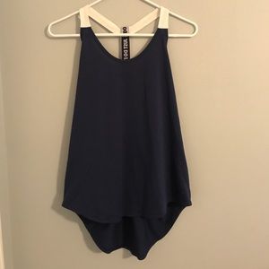 Navy/white Nike workout tank top.