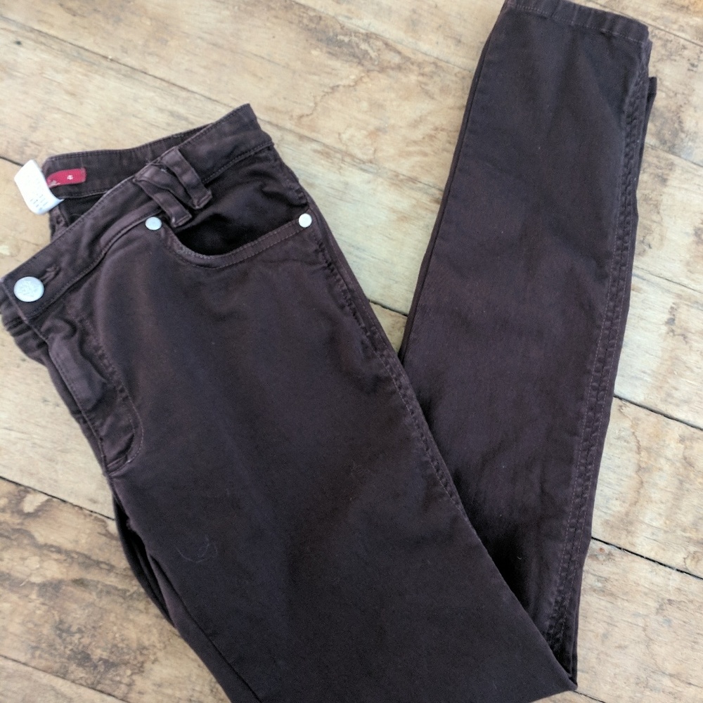Stretchy brown skinny jeans NWOT