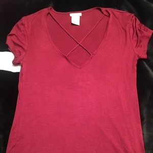 Burgundy T-shirt