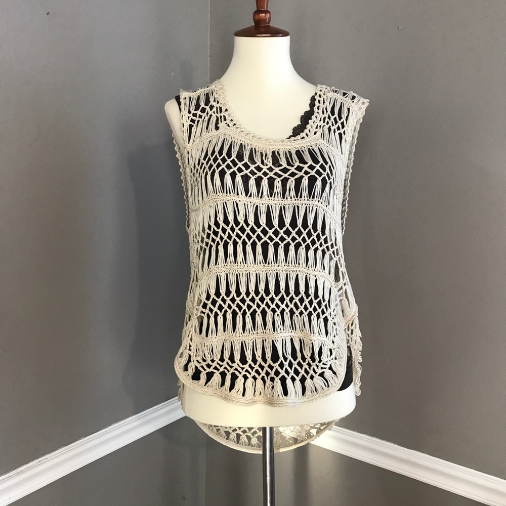 Qed London Crochet Tank Top
