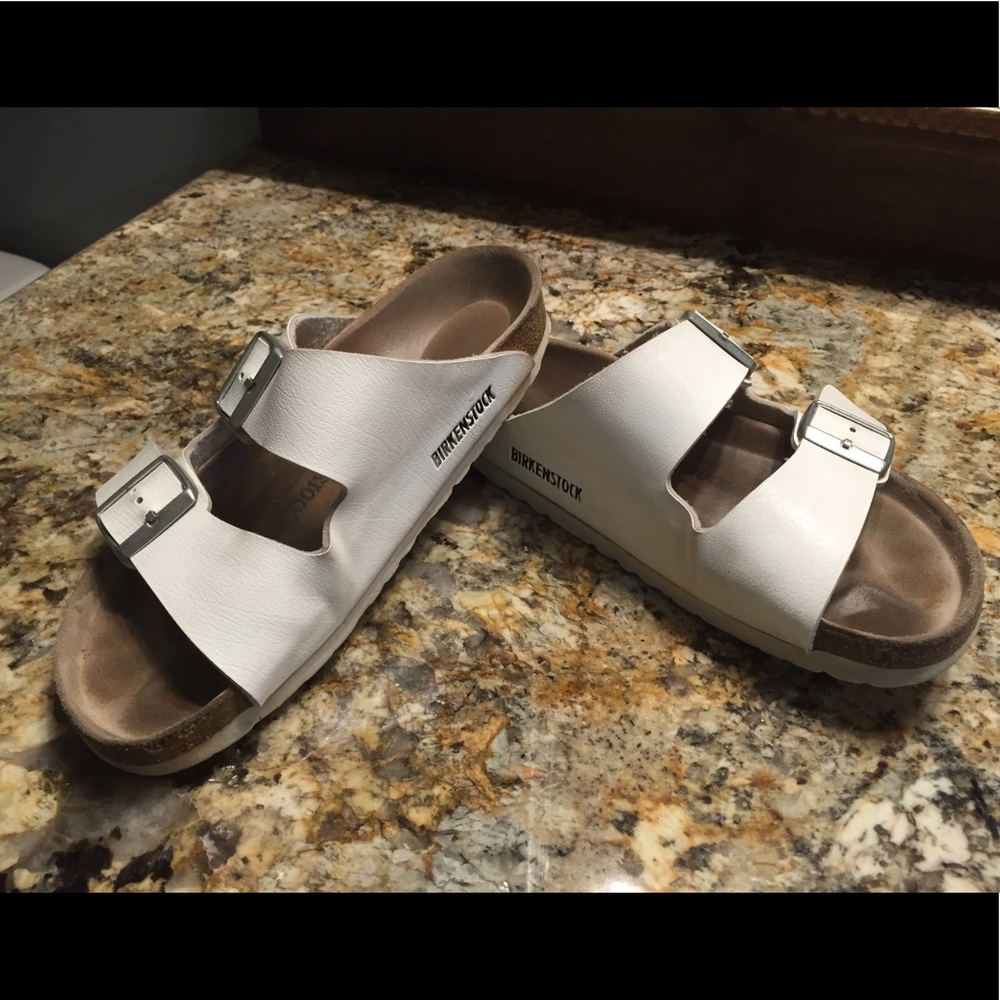 White Arizona Style Birkenstocks