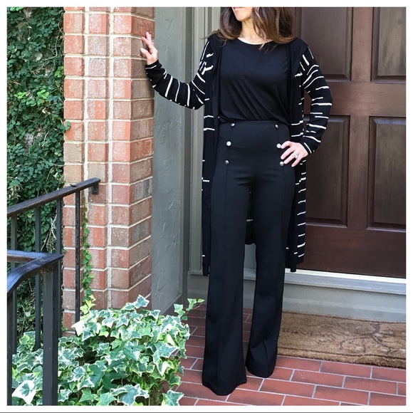 ✨LAST ONE ✨Black sailor style wide leg pants - Picture 6 of 8