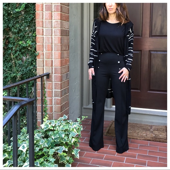 ✨LAST ONE ✨Black sailor style wide leg pants - Picture 7 of 8