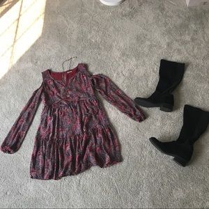 Hollister cold-shoulder chiffon dress