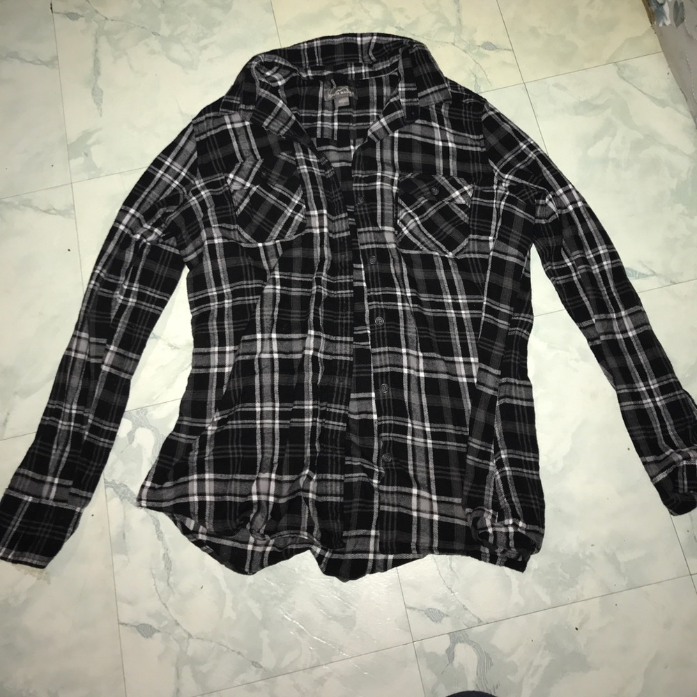 black and white flannel