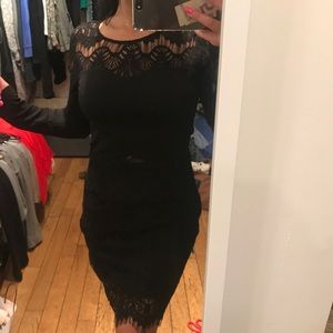 Walter baker black lace dress