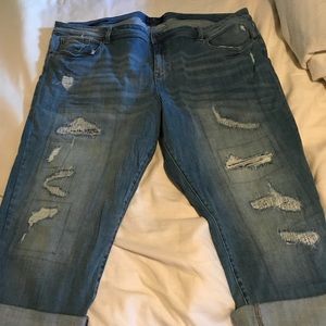 Lucky Brand Boyfriend Distressed plus size jeans