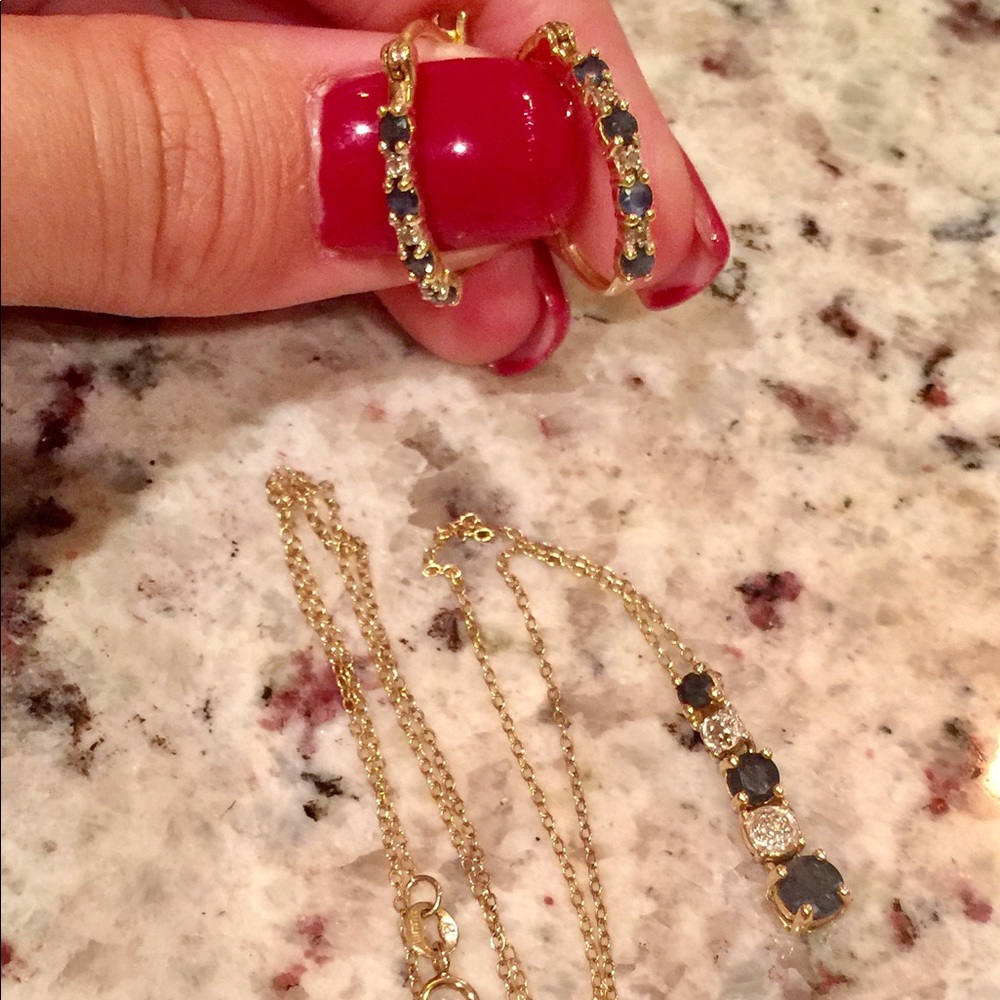 Sapphire jewelry set