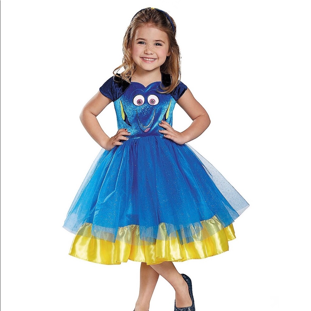 Halloween Toddler Girls 5T-6T Dory Blue Tutu Dress