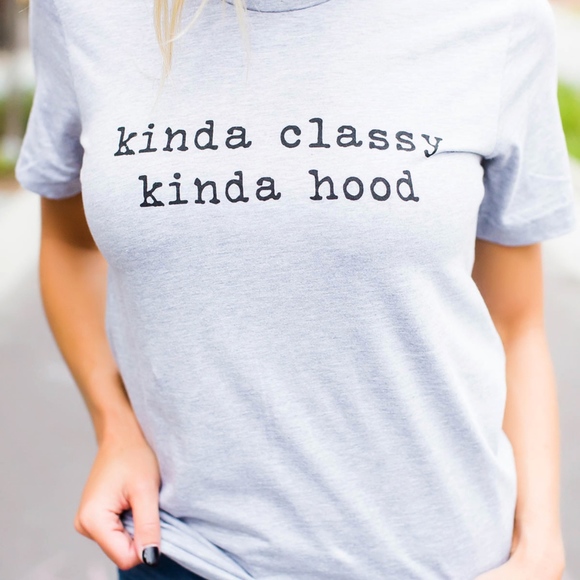 NEW Grey Kinda Classy Kinda Hood Top - Picture 2 of 4