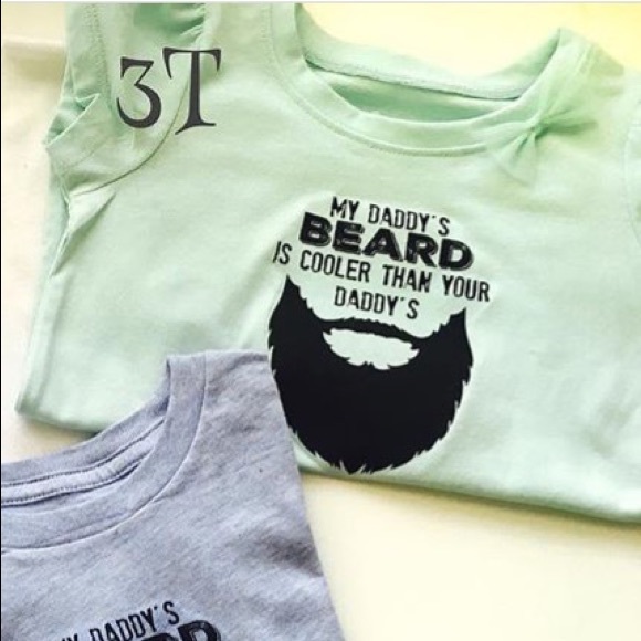 My daddy's beard is cooler baby toddler t-shirt - Picture 1 of 1