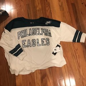 NEW Philadelphia Eagles quarter sleeve top