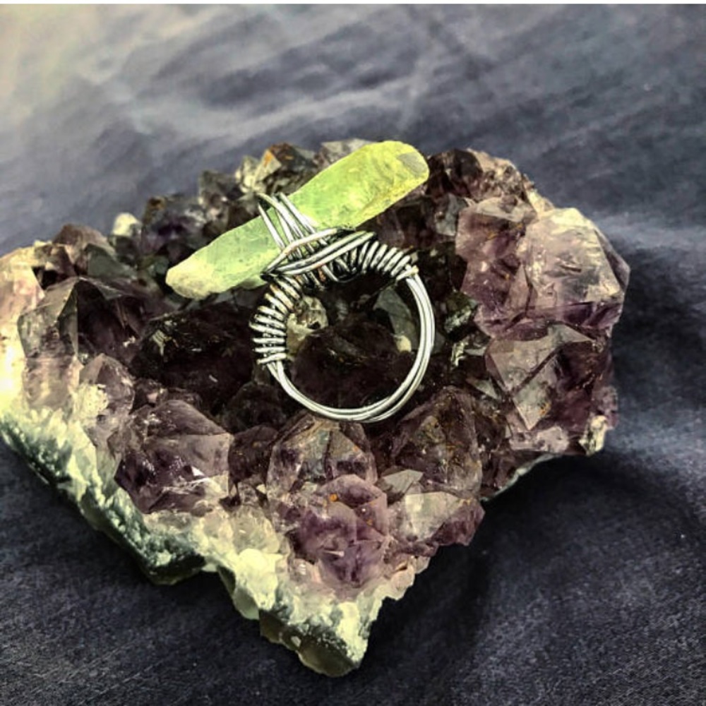 Handmade crystal ring