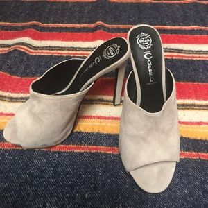 Jeffery Campbell mules - grey suede