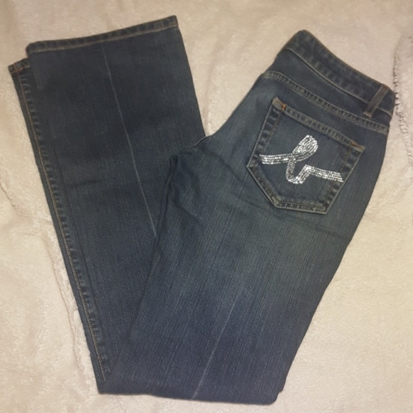 NWOT Bebe Jeans 27 Rhinestone BB's on Pockets!! - Picture 6 of 8
