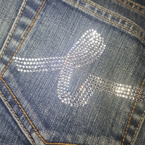 NWOT Bebe Jeans 27 Rhinestone BB's on Pockets!! - Picture 7 of 8
